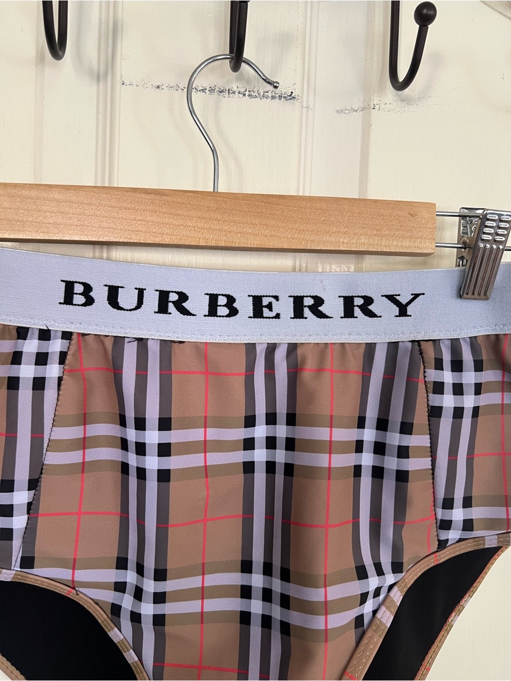 Burberry Nova Check Bikini Bottoms Logo Waist Swim Bottoms XL - Picture 6 of 10